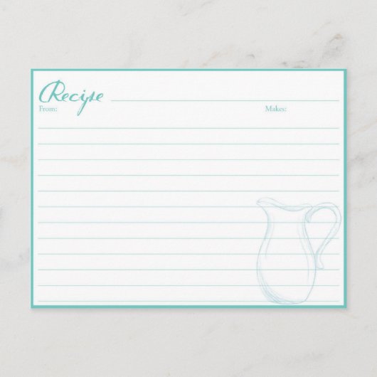引っ越し祝いパーティーギフトレシピブックカード、家族レシピ ポストカード (正面)