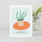 引っ越し祝いパーティーサボスハウスプラントアートニューホームカード (スタンド正面)