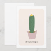 引っ越し祝いパーティーサボツトールハウスプラントニューホームカード (正面/裏面)