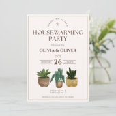 引っ越し祝いパーティーシンプルパーティー 招待状 (スタンド正面)