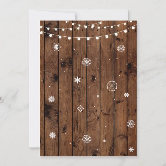 引っ越し祝いパーティースウィートホームクリスマスウィンター招待状 招待状 (裏面)