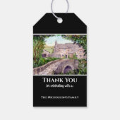 引っ越し祝いパーティーストーンブリッジ水絵画色の ギフトタグ (裏面)