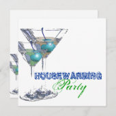 引っ越し祝いパーティーディナーカクテルパーティー 招待状 (正面/裏面)