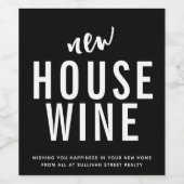 引っ越し祝いパーティーニューハウス ワインラベル (シングルラベル)