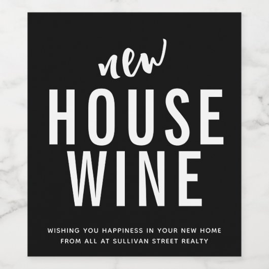 引っ越し祝いパーティーニューハウス ワインラベル (シングルラベル)