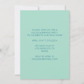 引っ越し祝いパーティーニューホームカラフルフロントドアパーティー 招待状 (裏面)