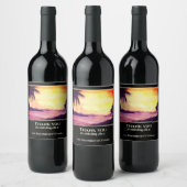 引っ越し祝いパーティーニューホームサンセットイントロピックスウォーターカラー ワインラベル (ボトル)