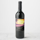 引っ越し祝いパーティーニューホームサンセットイントロピックスウォーターカラー ワインラベル (正面)