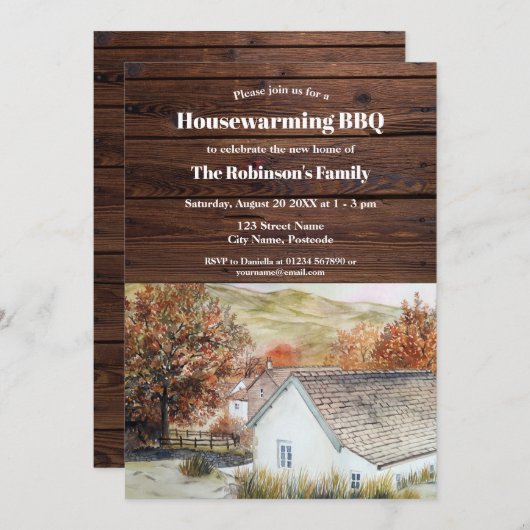 引っ越し祝いパーティーニューホームバターメアビレッジイングランド (正面/裏面)