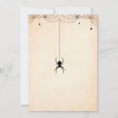 引っ越し祝いパーティーハローウィンパーティガール&キャットスケルトン 招待状 (裏面)