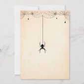 引っ越し祝いパーティーハローウィンパーティbashスケルトンカップル 招待状 (裏面)