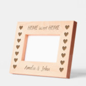 引っ越し祝いパーティーハート模様木製写真枠 レーザー彫刻フレーム (左)