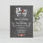 引っ越し祝いパーティーバラスカル招待状チョークハロウィン 招待状 (スタンド正面)