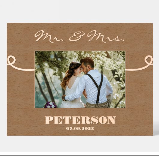 引っ越し祝いパーティーパーソナライズされた木製写真枠 レーザー彫刻フレーム