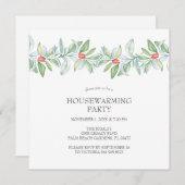 引っ越し祝いパーティーパーツ招待状水彩クリスマス 招待状 (正面/裏面)