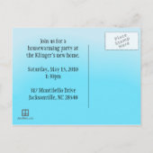 引っ越し祝いパーティーパーティの招待状はがき インビテーションポストカード (裏面)