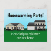 引っ越し祝いパーティーパーティの招待状はがき インビテーションポストカード (正面)
