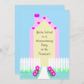 引っ越し祝いパーティーパーティの招待状キュートハウス 招待状 (正面/裏面)