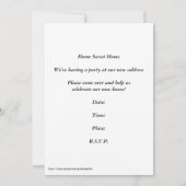 引っ越し祝いパーティーパーティの招待状ヒマワリ 招待状 (裏面)