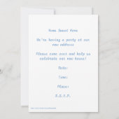 引っ越し祝いパーティーパーティの招待状家畜 招待状 (裏面)