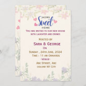 引っ越し祝いパーティーパーティの招待状 招待状 (正面/裏面)