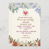 引っ越し祝いパーティーパーティの招待状 招待状 (正面/裏面)