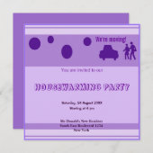 引っ越し祝いパーティーパーティの招待状 招待状 (正面/裏面)