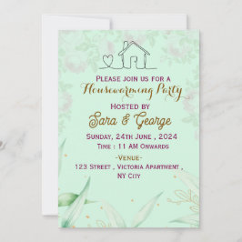 引っ越し祝いパーティーパーティの招待状 招待状