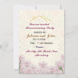 引っ越し祝いパーティーパーティの招待状 招待状