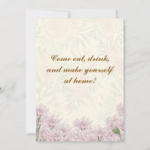 引っ越し祝いパーティーパーティの招待状 招待状 (裏面)