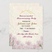 引っ越し祝いパーティーパーティの招待状 招待状 (正面/裏面)