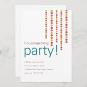 引っ越し祝いパーティーパーティの招待状 招待状 (正面/裏面)