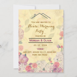 引っ越し祝いパーティーパーティの招待状 招待状