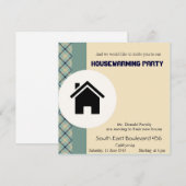 引っ越し祝いパーティーパーティの招待状 招待状 (正面/裏面)