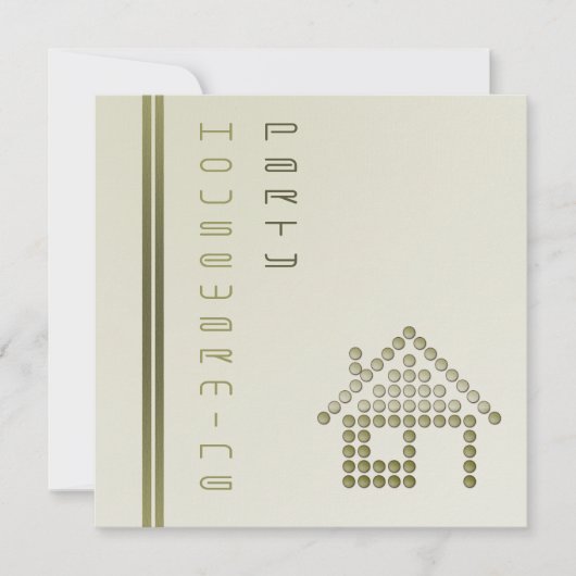 引っ越し祝いパーティーパーティの招待状 招待状 (正面)