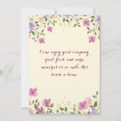 引っ越し祝いパーティーパーティの招待状 招待状 (裏面)