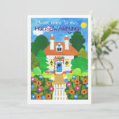 引っ越し祝いパーティーパーティの招待状 招待状 (スタンド正面)