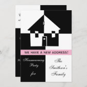 引っ越し祝いパーティーパーティの招待状 招待状 (正面/裏面)