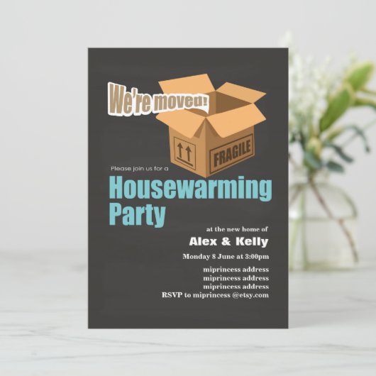引っ越し祝いパーティーパーティの招待状 招待状 (スタンド正面)