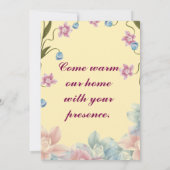 引っ越し祝いパーティーパーティの招待状 招待状 (裏面)