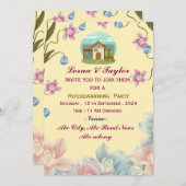 引っ越し祝いパーティーパーティの招待状 招待状 (正面/裏面)