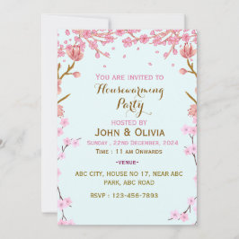 引っ越し祝いパーティーパーティの招待状 招待状