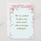 引っ越し祝いパーティーパーティの招待状 招待状 (裏面)