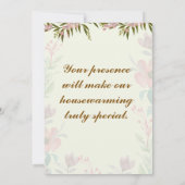 引っ越し祝いパーティーパーティの招待状 招待状 (裏面)