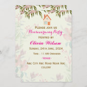 引っ越し祝いパーティーパーティの招待状 招待状 (正面/裏面)