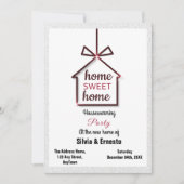 引っ越し祝いパーティーパーティの招待状 招待状 (正面)