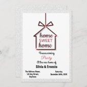 引っ越し祝いパーティーパーティの招待状 招待状 (正面/裏面)