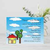 引っ越し祝いパーティーパーティの招待状 招待状 (スタンド正面)