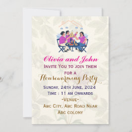 引っ越し祝いパーティーパーティの招待状 招待状