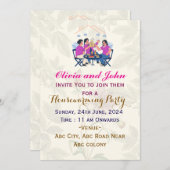 引っ越し祝いパーティーパーティの招待状 招待状 (正面/裏面)